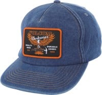Volcom Hammered Work Snapback Hat - dust bowl indigo