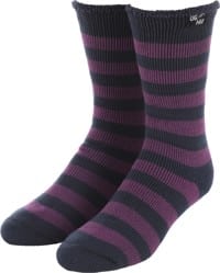 DG Hill Winter Thermal (2 Pack) Sock - navy/purple stripe