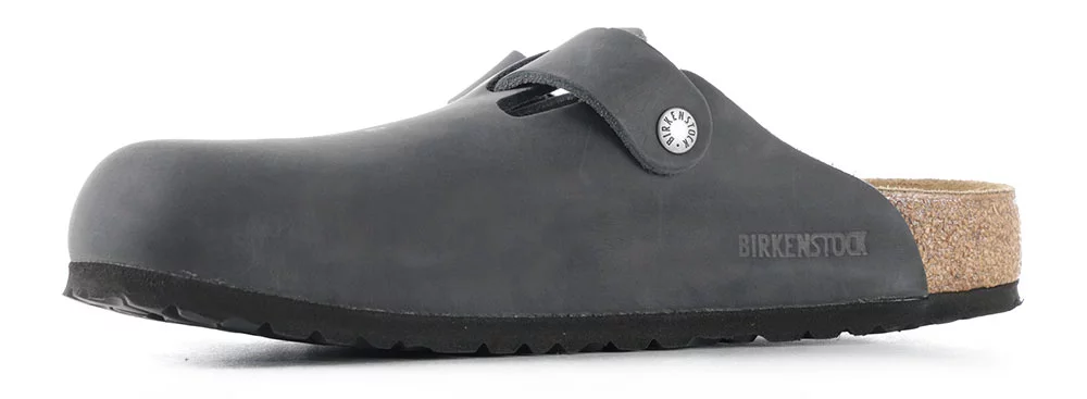 Birkenstock Boston Clog Slide Sandals - black oiled leather  display picture 3