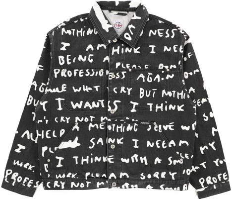 Polar Skate Co. Sad Notes Patrik Jacket - black/white - view large