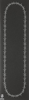 Opera Barbwire Graphic Skateboard Grip Tape - black - view large