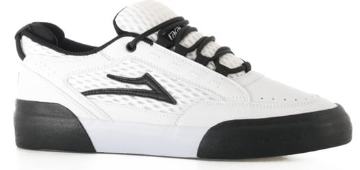 Lakai Payload Skate Shoes - white leather black - view large