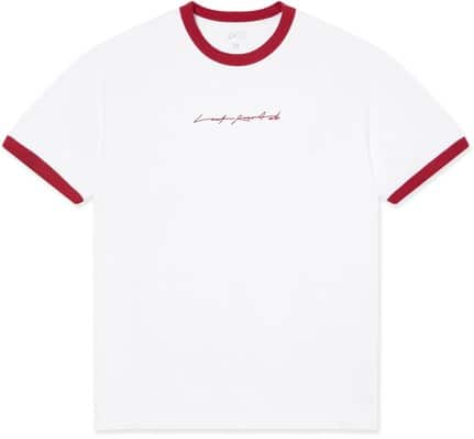 Last Resort AB Signature Ringer T-Shirt - white/old red - view large