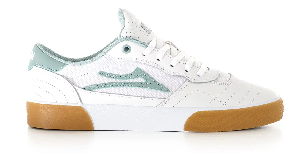 Lakai Cambridge Elite Skate Shoes - white leather/grey mist | Tactics