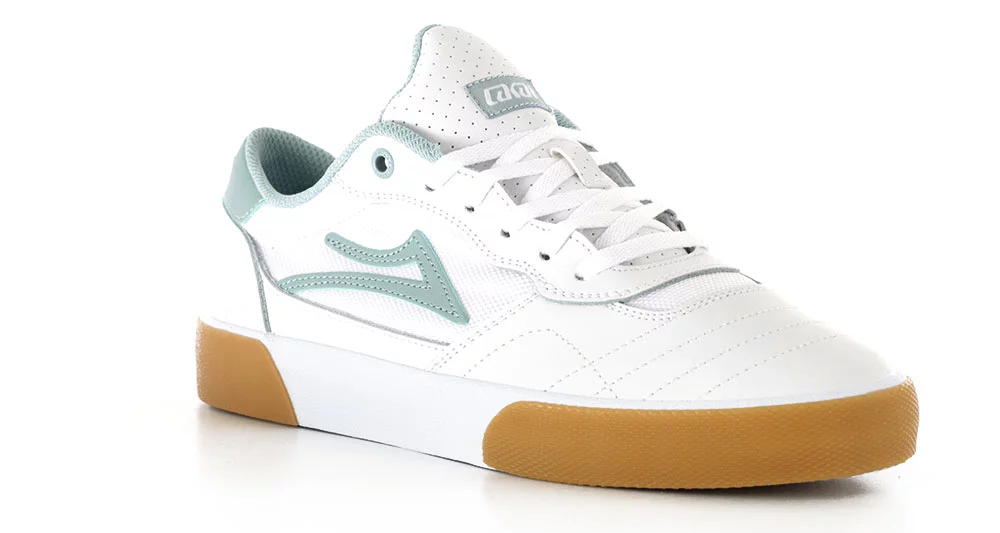 キ*ラ様 ミハイルカカリア　 バレエシューズ アイボリー Lakai Cambridge Elite Skate Shoes - white leather/grey mist | Tactics