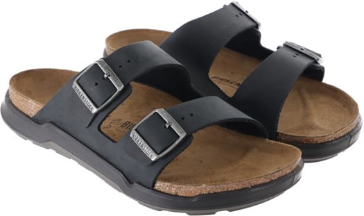 Birkenstock Arizona Crosstown Slide Sandals - black oiled leather - view large