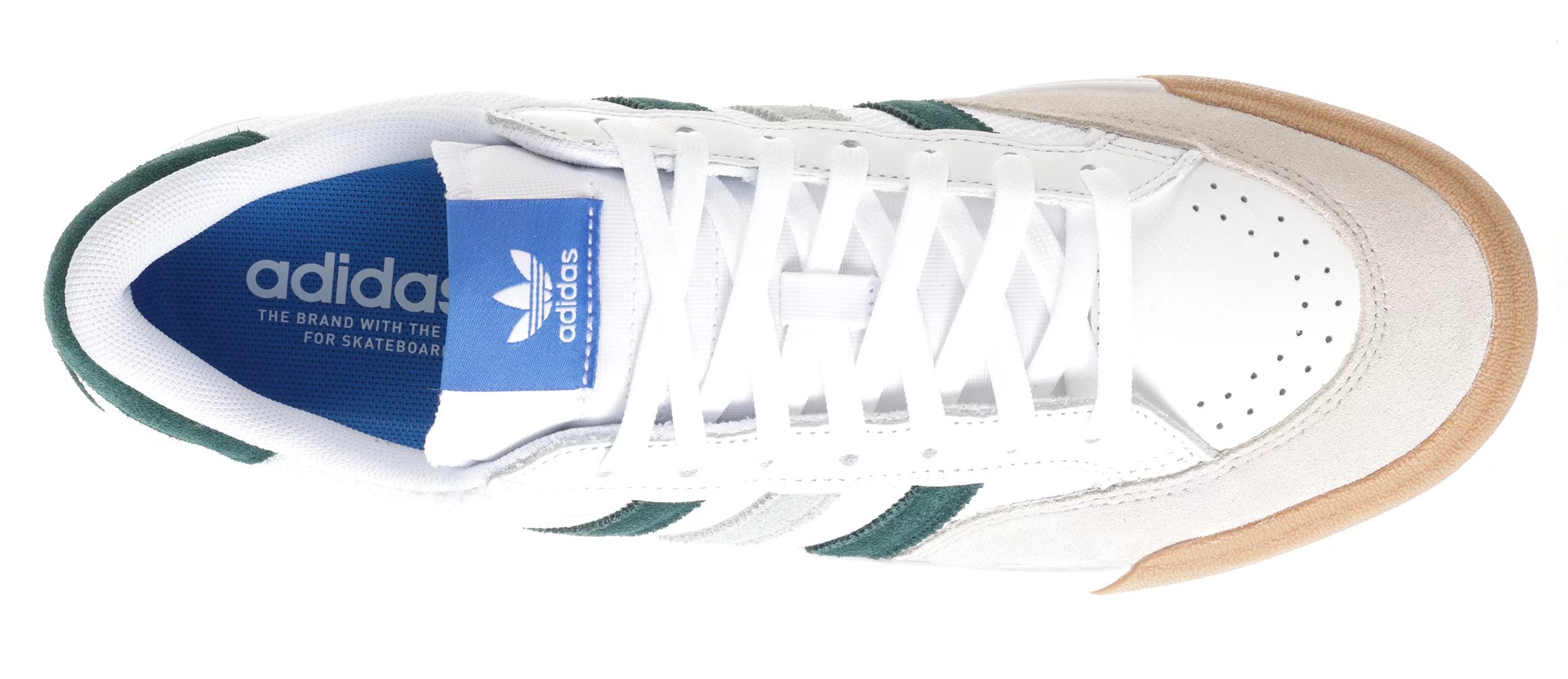 NWT Unisex Adidas Nora White Sneakers with Light Blue Stripes Adidas NORA (Cloud White / Clear Sky / Silver Metallic  main image 3