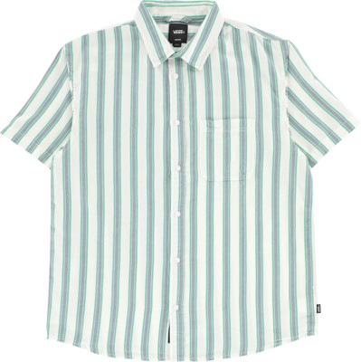 Vans Lawson Stripe S/S Shirt - white/vivid green - view large