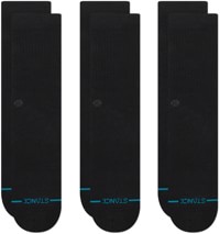 Stance Icon 3-Pack Sock - black/black