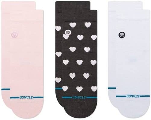 Stance Women's Hearts Lowrider 3-Pack Socks - pink - view large