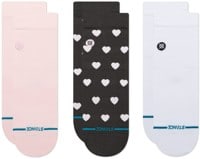 Stance Women's Hearts Lowrider 3-Pack Socks - pink