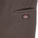 Dickies Worn In 13" Loose Work Shorts - dark brown - side detail