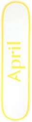 April OG Logo Twin 8.25 Skateboard Deck - yellow/white