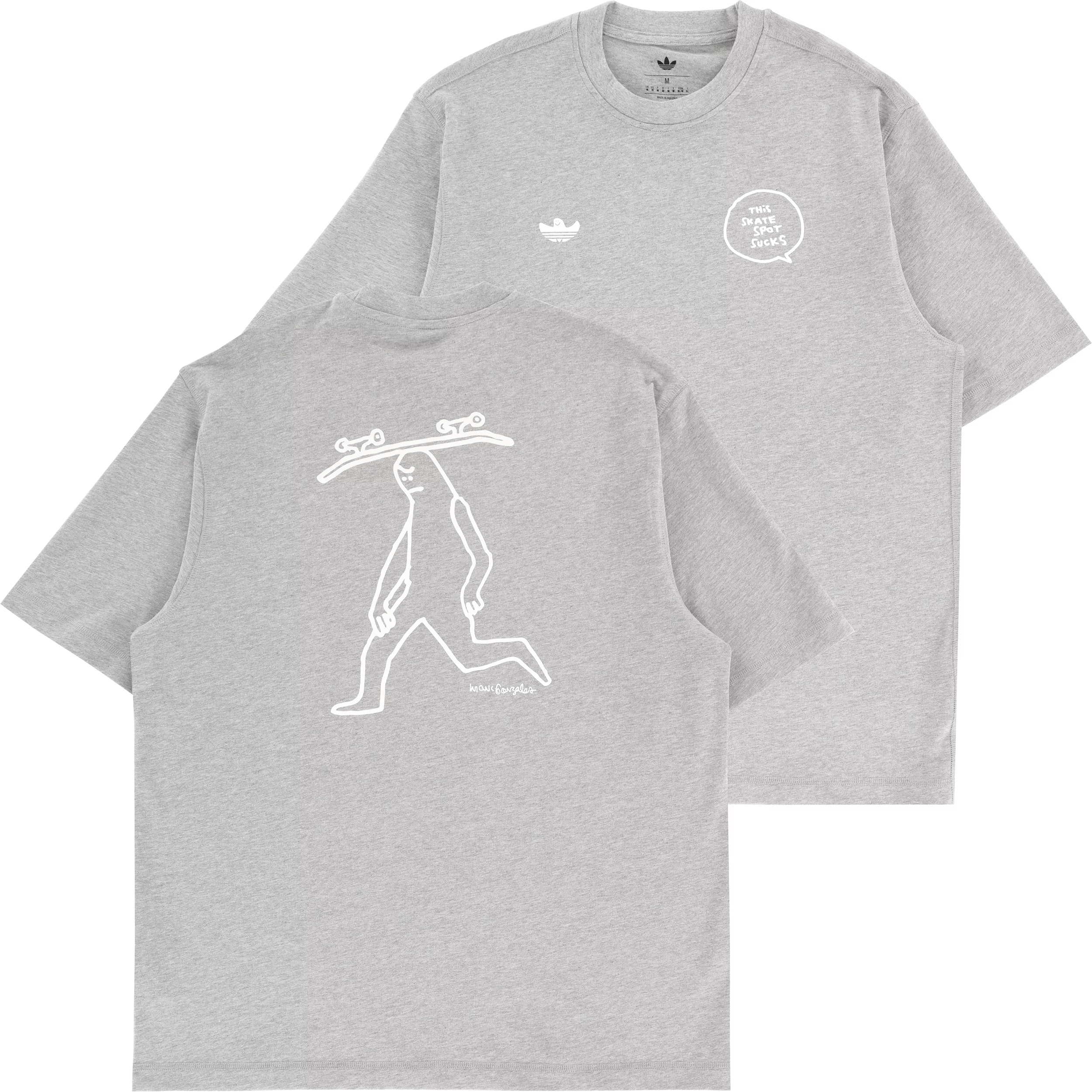 Adidas Gonz Spot T-Shirt - medium grey heather | Tactics