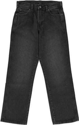 Dickies Relaxed Straight Work Jeans - black wash faded - view large