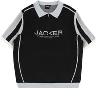 Jacker Ace Knit Polo Shirt - black