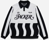 Jacker Deal Knit L/S Polo Shirt - white