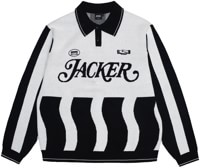 Jacker Deal Knit L/S Polo Shirt - white
