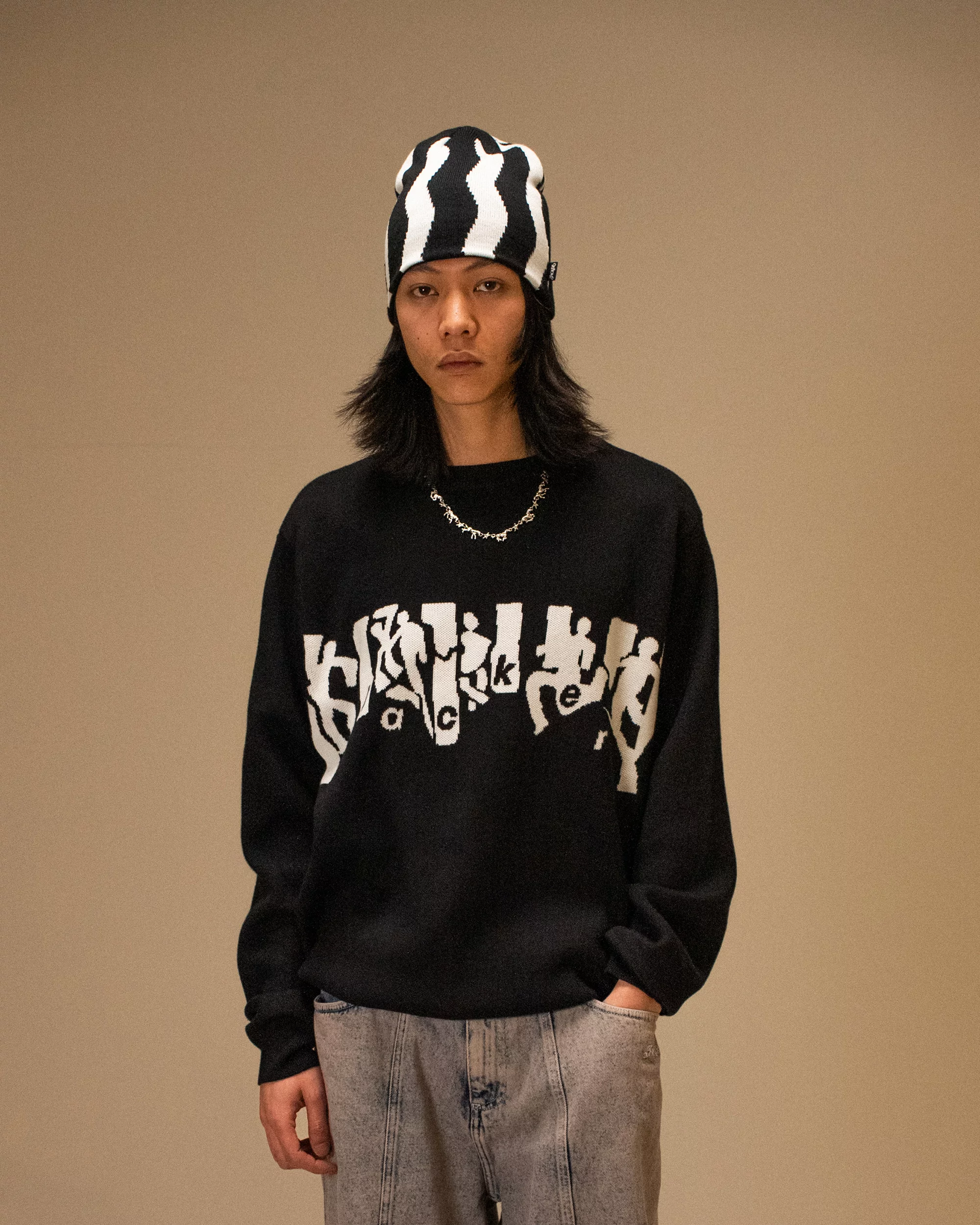 Jacker Mirror Maze Knit Sweater - black | Tactics