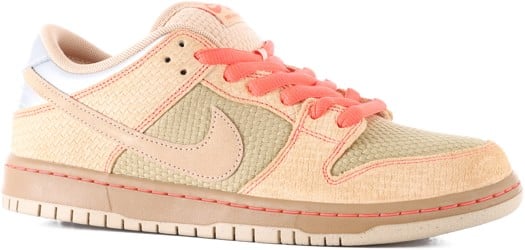 Nike SB Dunk Low Pro SB Skate Shoes - canvas/vanchetta tan-parachute beige-brt crimson - view large