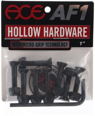 Ace Hollow Bolts W/ Grippers Skateboard Hardware - view large