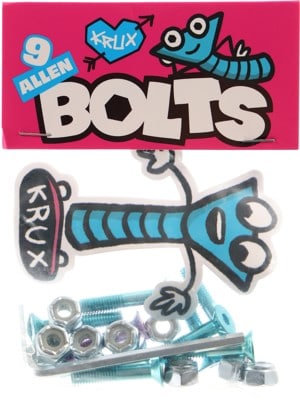 Krux Krome Allen Skateboard Hardware - blue/pink krome - view large