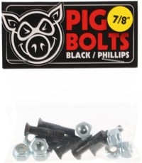 Pig Pig Bolts Phillips Skateboard Hardware - black