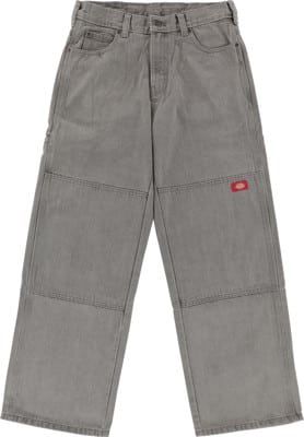 Dickies Loose Straight Double Knee Jeans - grey wash tinted - view large