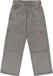 Dickies Loose Straight Double Knee Jeans - grey wash tinted