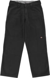 Dickies Worn In Double Knee Work Pants - black