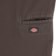 Dickies Worn In Double Knee Work Pants - dark brown - side detail