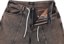 Jacker 3 Striped Dyed Baggy Denim Jeans - brown - open