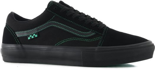 Vans Skate Old Skool Shoes - black/black/green - view large