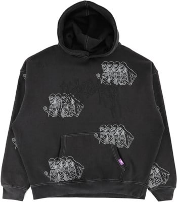 Jacker Skeleton Garment Dyed Hoodie - black - view large