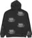 Jacker Skeleton Garment Dyed Hoodie - black - reverse