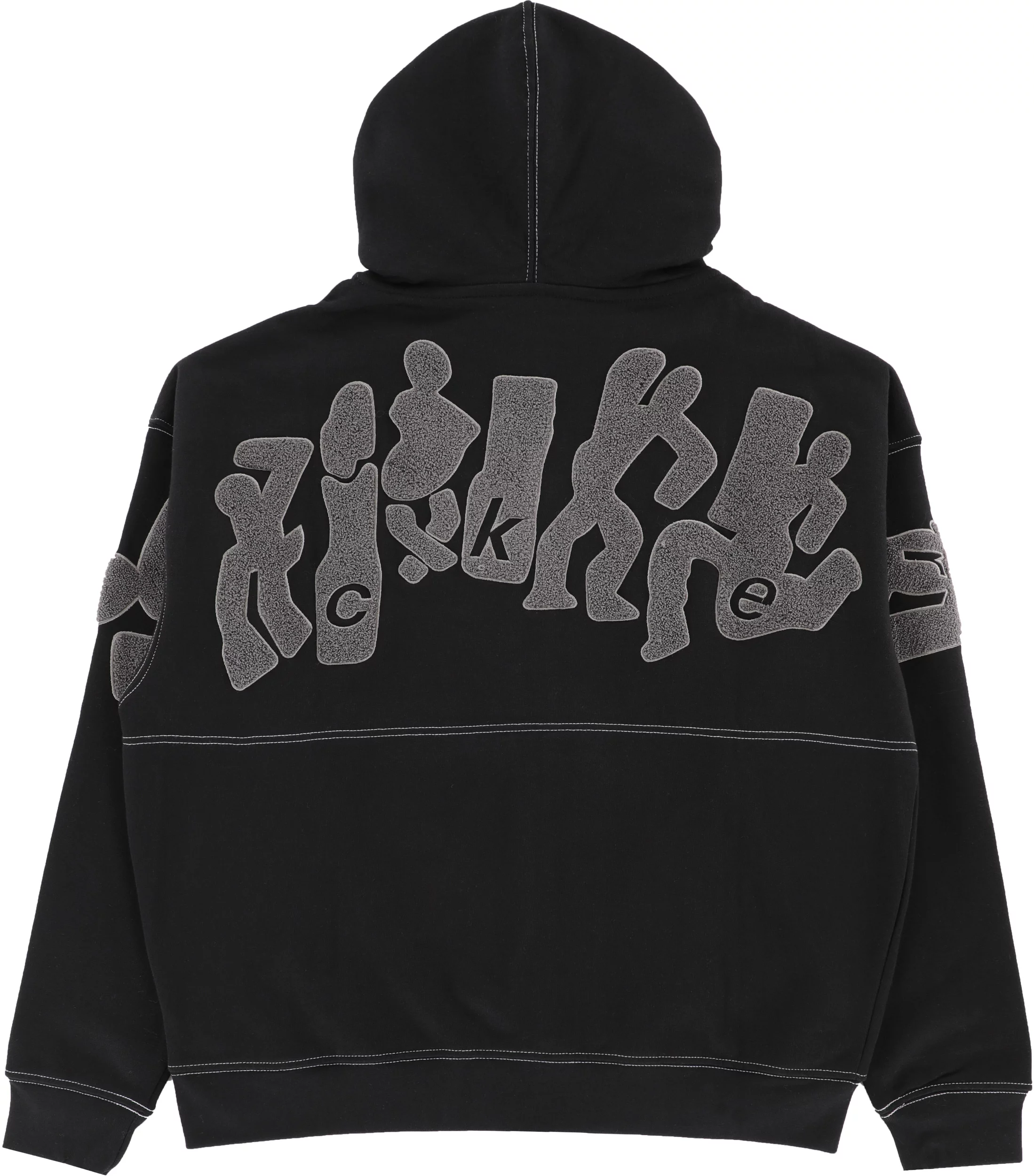 パーカー MIRROR9 Line logo zip hoodie Kids NY Applique Black Hoodie – NYC Subway Line