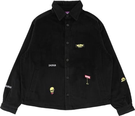 Jacker Deal Corduroy Overshirt L/S Shirt - black - view large