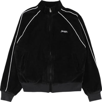 Jacker Velvet Reflective Track Jacket - black - view large