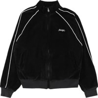 Jacker Velvet Reflective Track Jacket - black