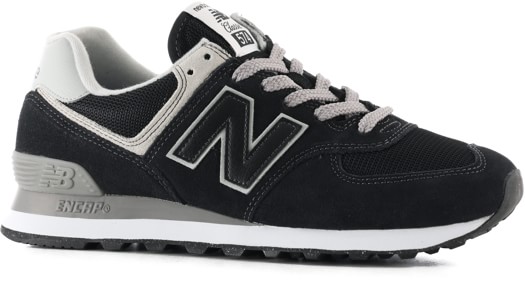 New Balance Women's 574 Shoes - black/white - view large