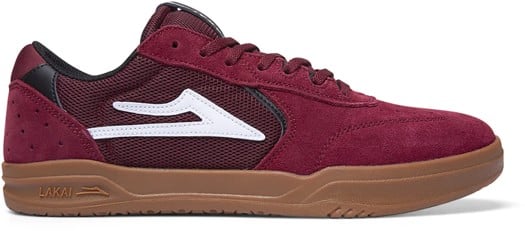 Lakai Atlantic Skate Shoes - burgundy/gum suede - view large