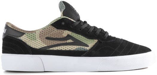 Lakai Kids Cambridge Skate Shoes - black/camo suede - view large