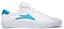 Lakai Flaco II Skate Shoes - white/cyan leather