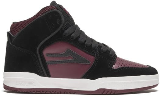 Lakai Kids Telford Skate Shoes - black/burgundy suede - view large