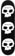 Zero Pleasures Skulls 8.25 Skateboard Deck