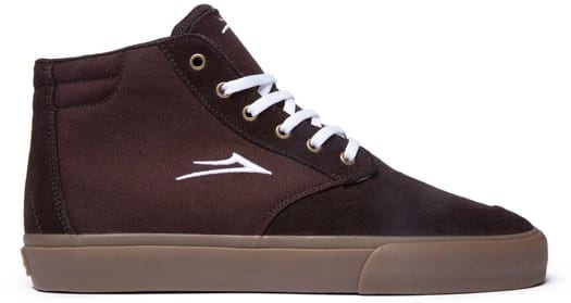 Lakai Riley 3 High Skate Shoes - chocolate/gum suede - view large