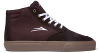 Lakai Riley 3 High Skate Shoes - chocolate/gum suede