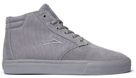 Lakai Riley 3 High Skate Shoes - grey suede - view large
