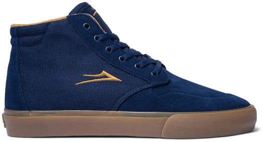 Lakai Riley 3 High Skate Shoes - navy/gum suede - view large