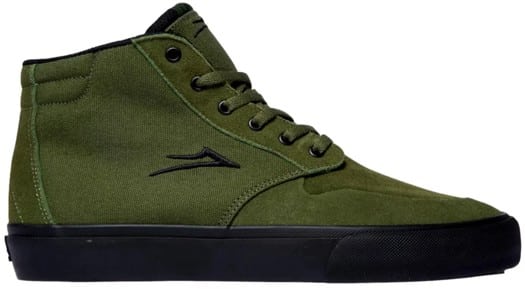 Lakai Riley 3 High Skate Shoes - olive/black suede - view large